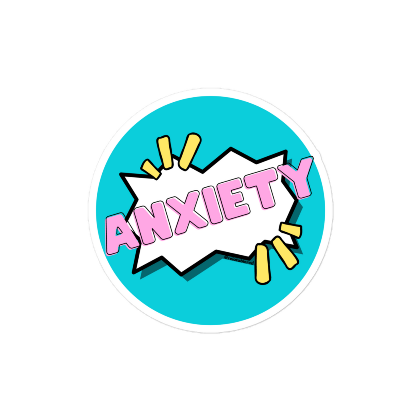 Anxiety Sticker by Relatable Red