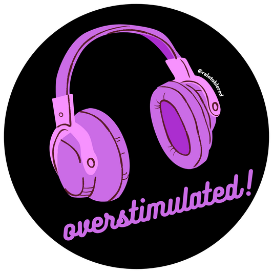 Overstimulated Sticker - Violet